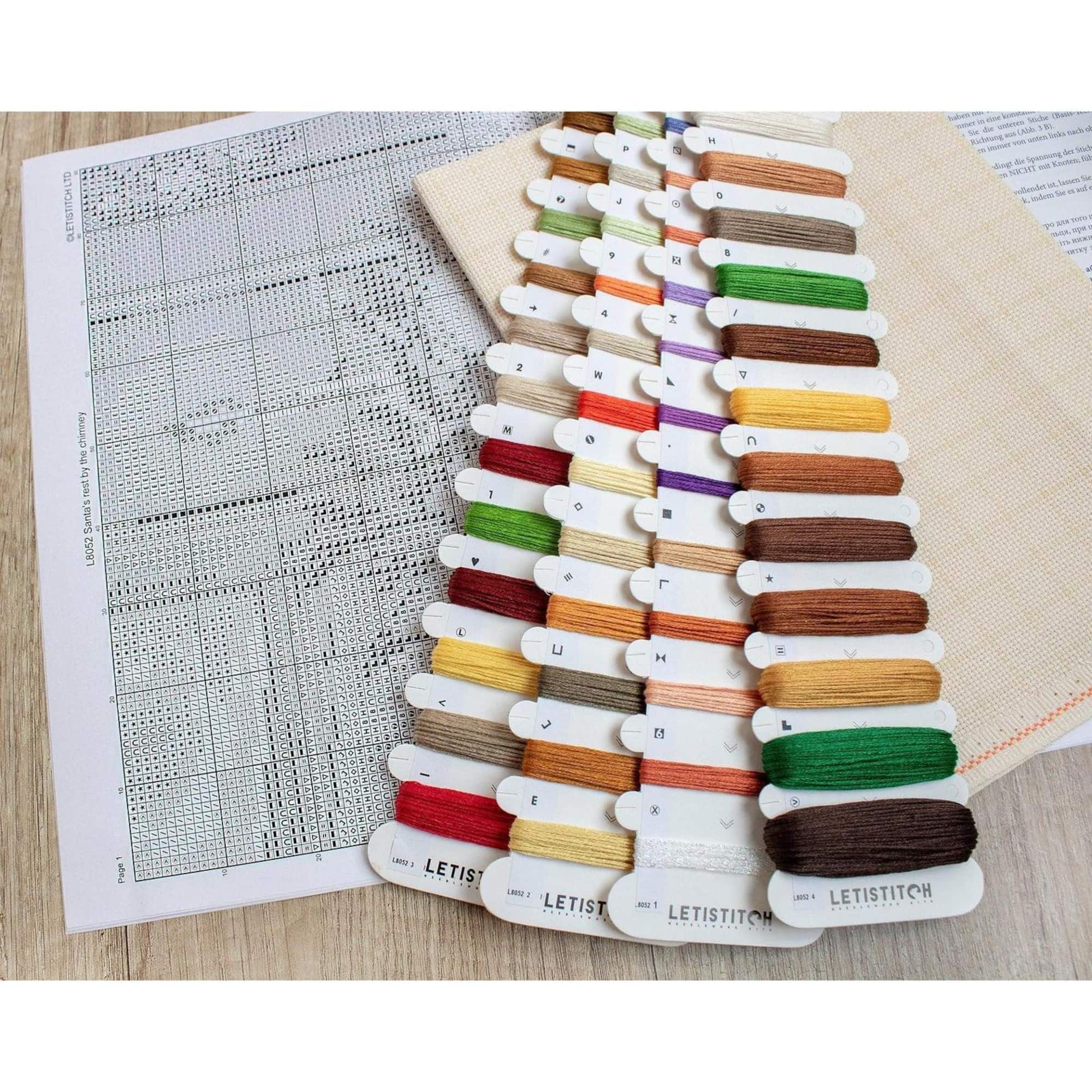 Letistitch Santa's Rest by the Chimney Counted Cross Stitch Kit